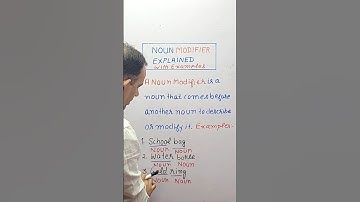 What Is a Noun Modifier? | Easy Explanation with Examples