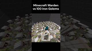 Minecraft Warden vs 100 Iron Golems #minecraft