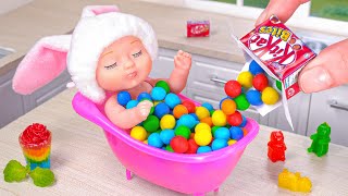 Rainbow Kitkat Dessert 🌈 Coolest Miniature Rainbow Jelly Recipe Ideas | Mini Fruit Dessert Recipe