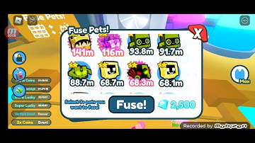 what happens when u fuse 5 robots in pet simulator x