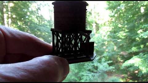 Animation Test of an N Scale Water Tower