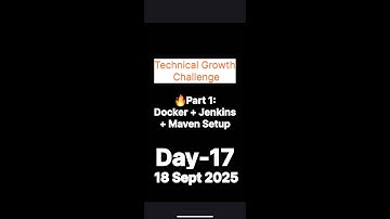 Day-17 🚀 Part 1: Docker + Jenkins + Maven Setup🔥 #challenge  #springboot #docker #cicd #jenkins