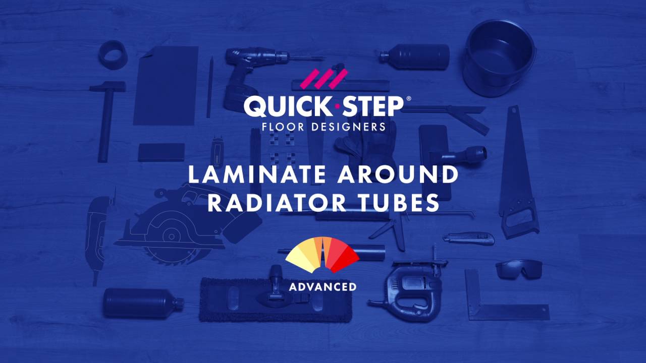 How To Install Laminate Around Radiator S Tutorial By Quick Step You How To Install Laminate Around Radiator, How To Cut Vinyl Tile Around Radiator Pipes Floor
