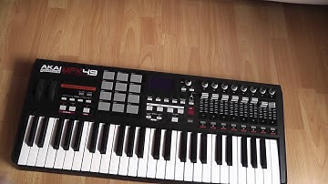 Akai MPK 49 usb midi keyboard - unboxing + test with ableton