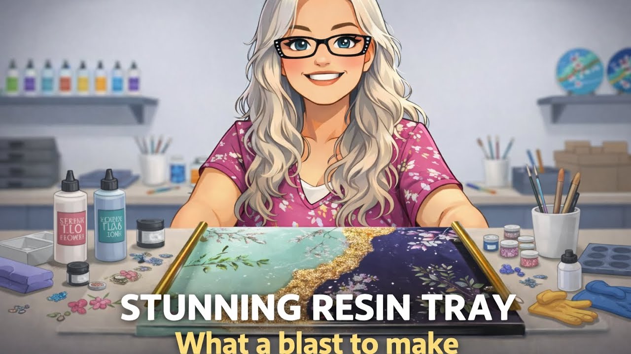 Beautiful Resin tray just having fun with some beautiful colors!