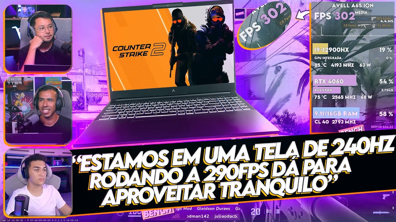 Mais De 240 FPS No CS2 O Tempo Todo Avell A65 ION Com I9 12900HX E RTX mais-de-240-fps-no-cs2-o-tempo-todo-avell-a65-ion-com-i9-12900hx-e-rtx