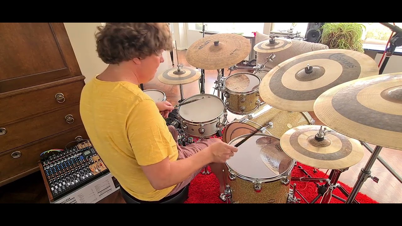 Drumming a double hi hat triplet latin funk groove YouTube
