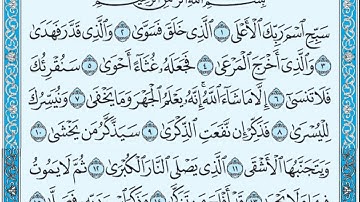 تلاوة رائعة سورة الاعلى مكتوبة الشيخ / محمد المحيسني www.qoranet.net