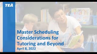 Master Scheduling Considerations for Tutoring and Beyond