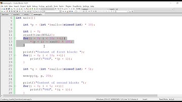 130 memcpy   copy from one memory block to other byte by byte