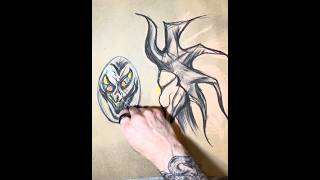 The Funhouse Mirror Drawing #art #drawing #horrorart