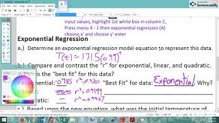 Exponential Regression with Desmos