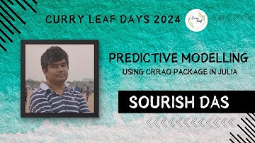 Predictive Modelling using CRRao package in Julia | Sourish Das | CMI | CLD 2024