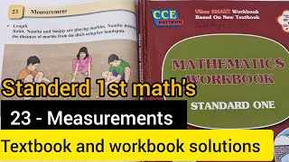 23- Measurement | standard 1st | Maths | Textbook and Navneet Workbook solutions | Mathematics | 1st