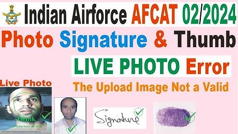 Indian Airforce AFCAT Live Photo Capture Kaise karen/Live photo capture problem