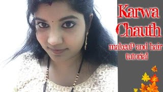 Karwachauth special GRWM | Golden makeup look with minimal products |