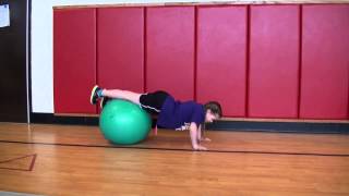 10 Exercise Ball Push Ups