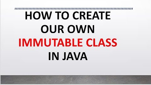 How to create immutable class in java