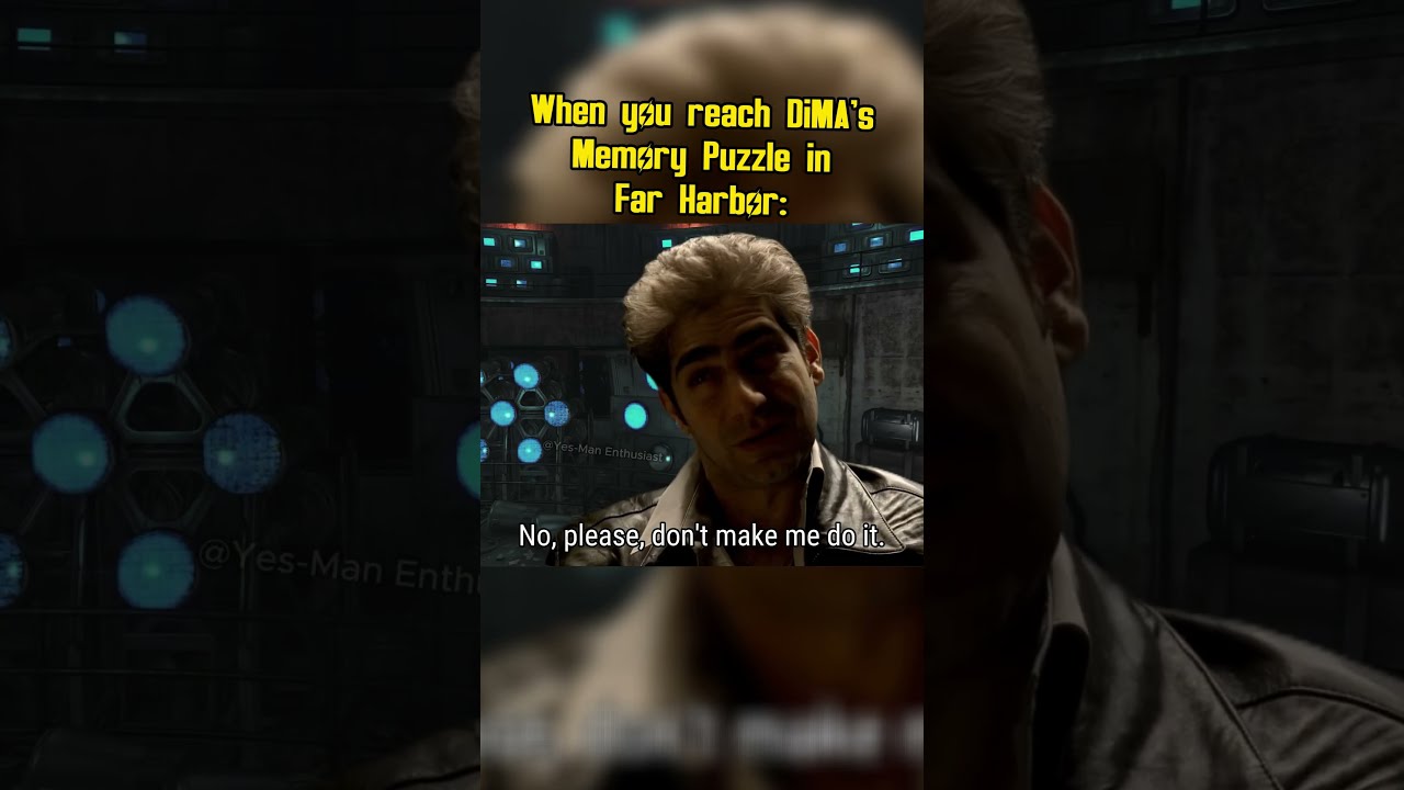 When You Reach DiMas Memory Puzzle In The Far Harbor DLC Fallout 4 Memes Shorts