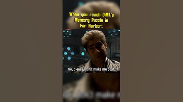 When you reach DiMas Memory Puzzle in the Far Harbor DLC in Fallout 4 #fallout #memes #shorts