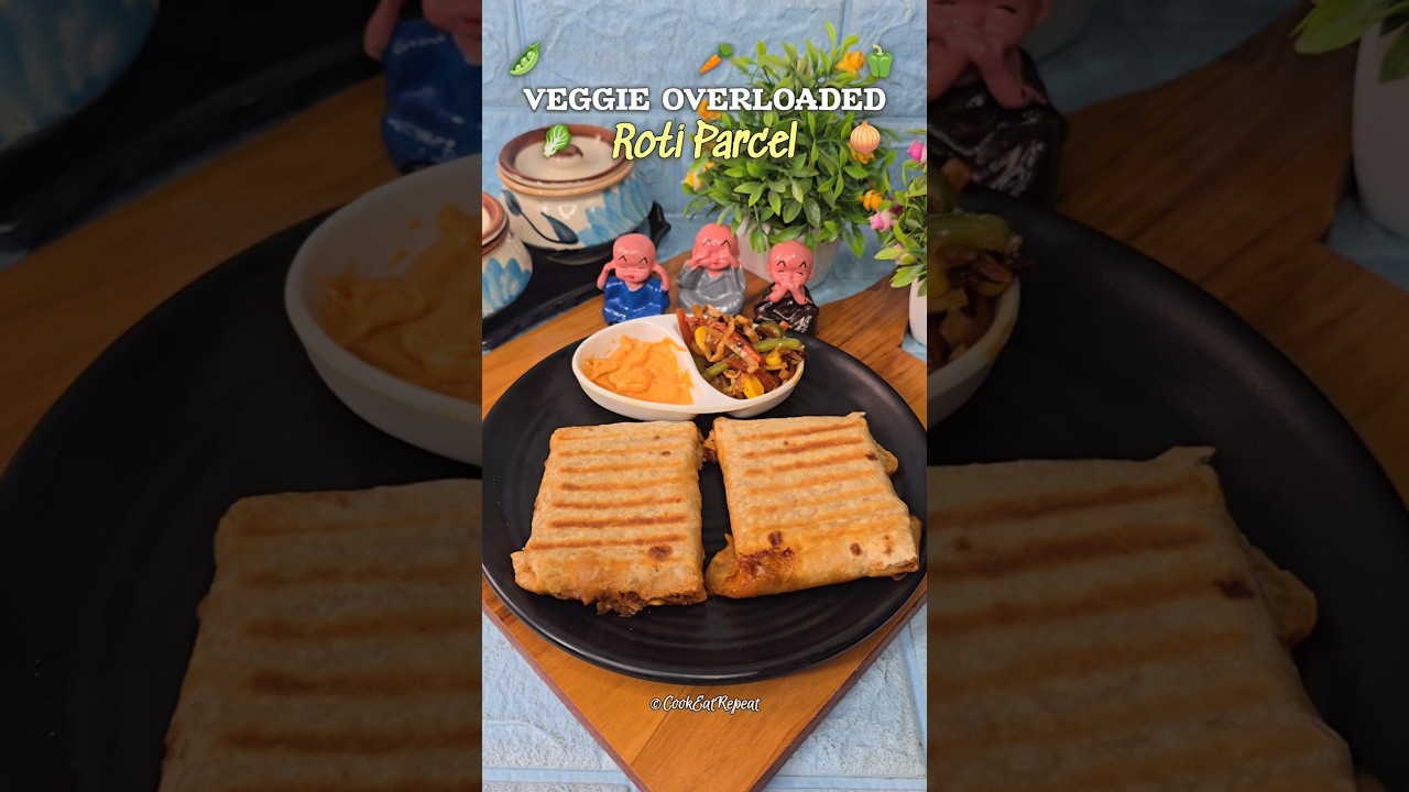 Veg Roti Parcel | Kids Lunchbox Recipes ‼️ #shorts