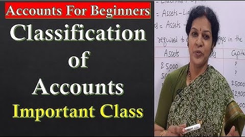 5. Classification of Accounts  In Financial Accounting - Don