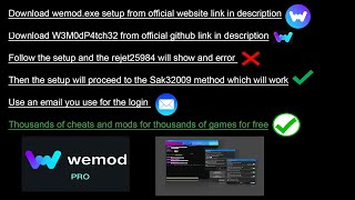 WEMOD PRO ACCOUNT FOR THOUSANDS OF CHEATS AND MODS FOR THOUSANDS OF GAMES FOR FREE