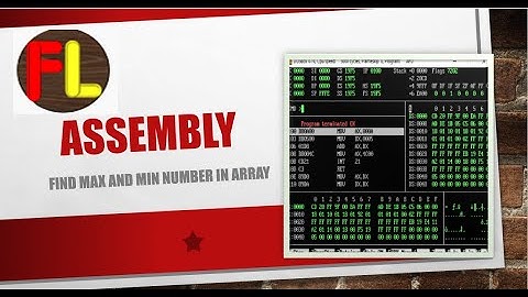Find Minimum and Maximum number in array || Assembly Language
