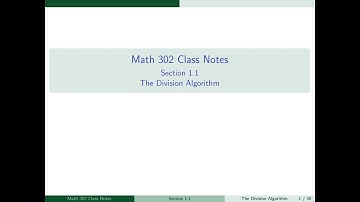1.1 The Division Algorithm