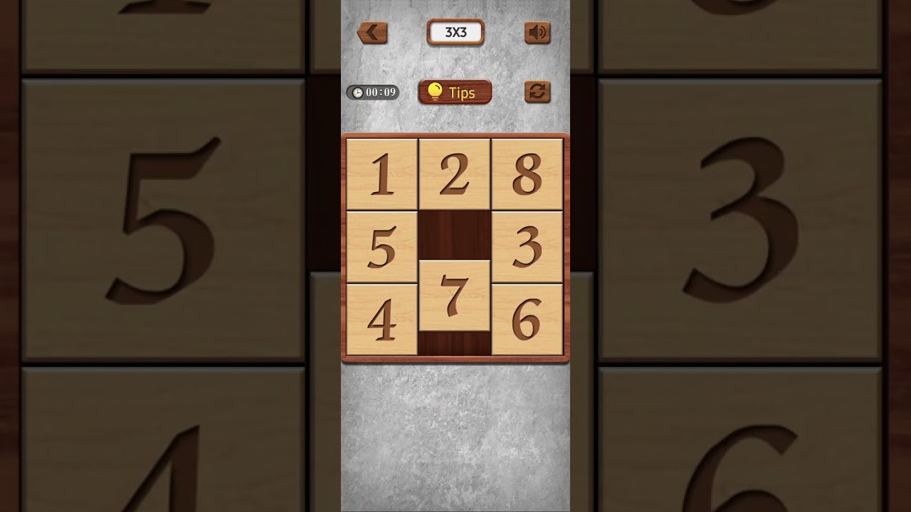 Solving 3x3 number puzzle in 16s  (Numpuz - Number Puzzle Games by DoPuz Games)