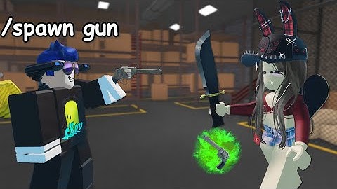 Trolling Noob Camper with Admin Commands (Murder Mystery 2)