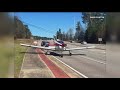Small plane lanes on highway in Fayette County