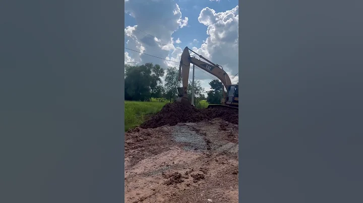 Excavators prepare to build a road. #youtube #cars #caterpillarbulldozer #jcb