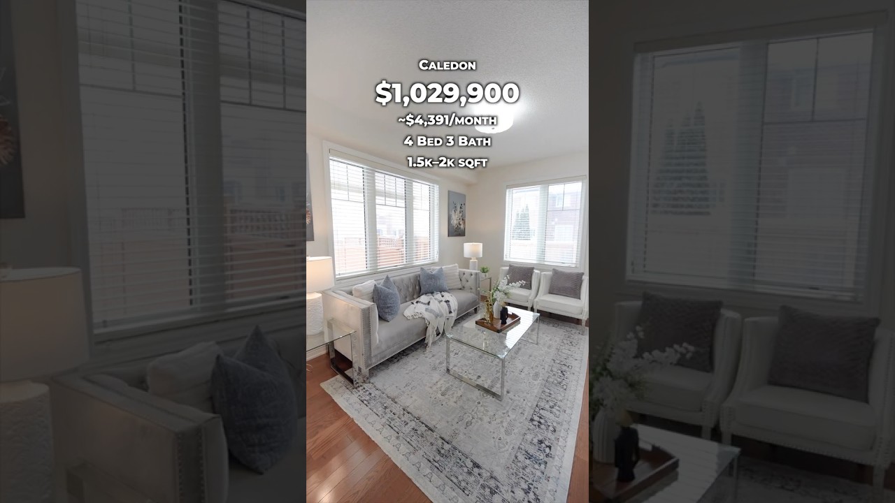 Caledon townhouse with double car garage!