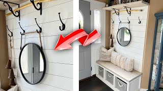 Shoe Storage Bench with a Coat Rack | DIY Entryway Project