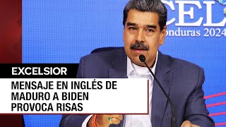 Maduro envía mensaje en inglés a Biden y se ríen de su pronunciación