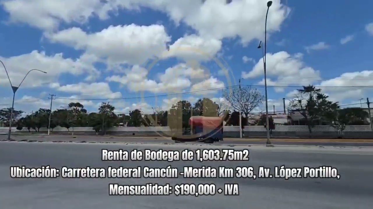 Leasing of commercial warehouses in López Portillo, Cancún México.