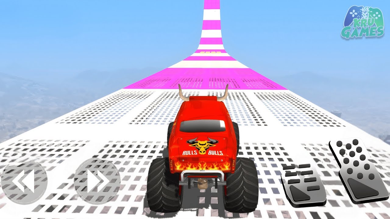 Mega Ramp Monster Truck Stunts - Car Stunts Extreme GT Impossible Driver  - Android Gameplay