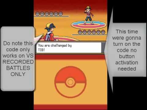 Pokemon Heart Gold & Soul Silver Action Replay Code Change Your background on Vs recorder