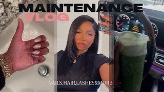 MAINTENANCE VLOG | NAILS,HAIR &amp; LASHES | FATOUU SOW