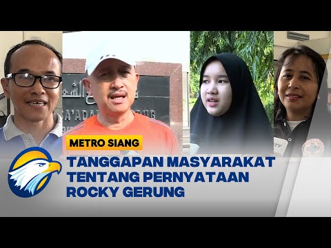 Warga Tanggapi Ungkapan Rocky Gerung