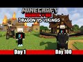 I Survived 100 Days in Dragon vs Vikings in Minecraft Hardcore (हिन्दी)