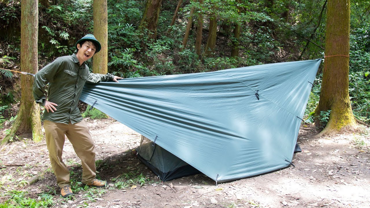 Recommended Tarp Setup for Summer [Kijiguruma Style] - YouTube