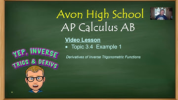 Avon High School - AP Calculus AB - Topic 3.4 - Example 1