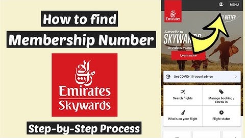 Emirates Skywards Membership Number | How to Find Emirates Skywards Membership Number Online
