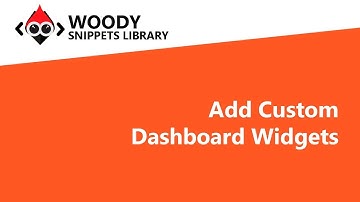 Add Custom Dashboard Widgets