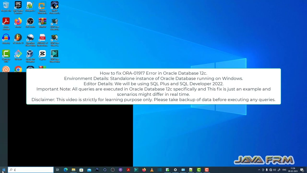 ORA-01917: user or role 'string' does not exist - Oracle Database
