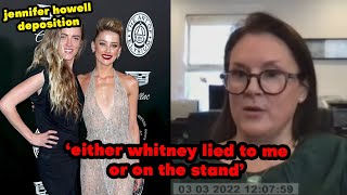Jennifer Howell details what Whitney told her about Amber during deposition with Camille