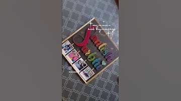 how to make string art /string art name plate #stringart #stringarttutorial #stringartcrafts #shorts