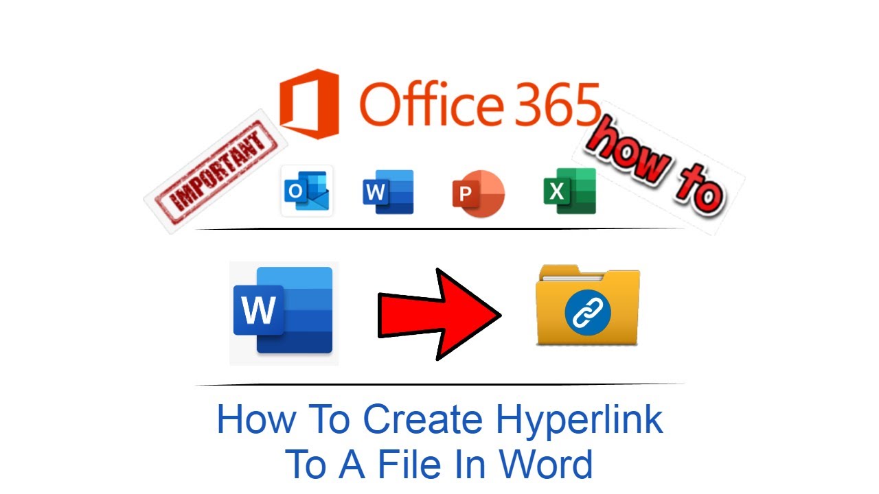 How To Create Hyperlink To A File In Word - YouTube